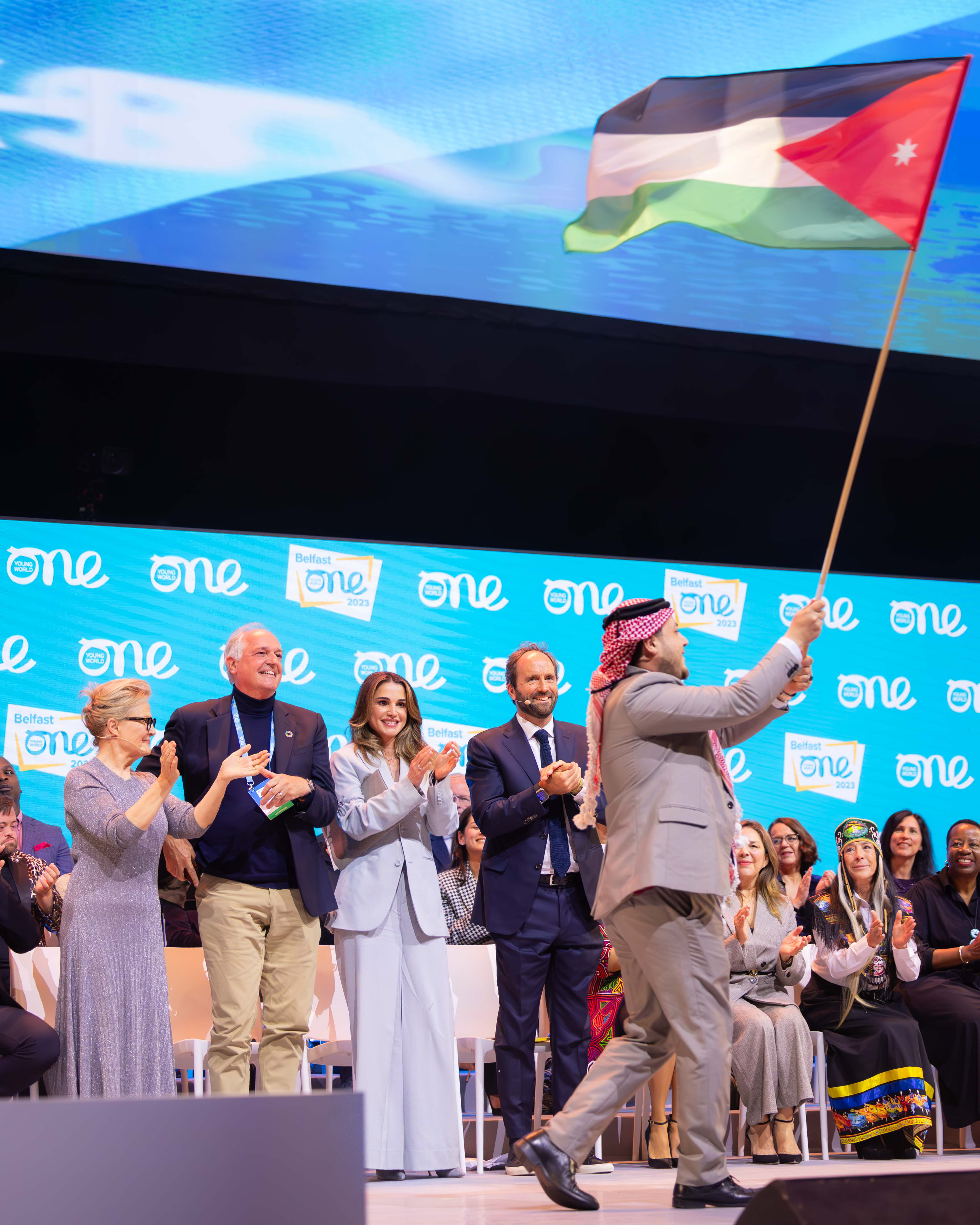 

الملكة رانيا خلال مشاركتها في قمة "عالم شاب واحد" لعام 2023  بلفاست، إيرلندا الشمالية / 2 تشرين الأول 2023

