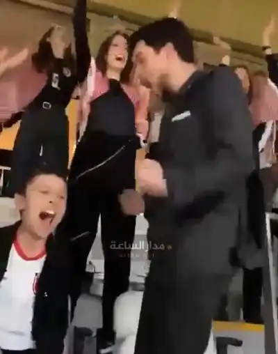 شاهد.. احتفال سمو ولي العهد بالهدف