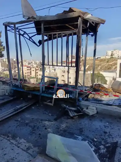 حريق بكرفان في شارع الأردن