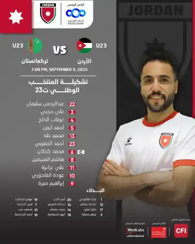 تعرف على تشكيلة نشامى تـ23 أمام
