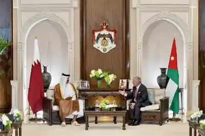 الملك وأمير دولة قطر يعربان عن