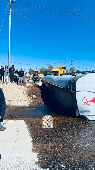 حادث تدهور صهريج محمل بمادة T1