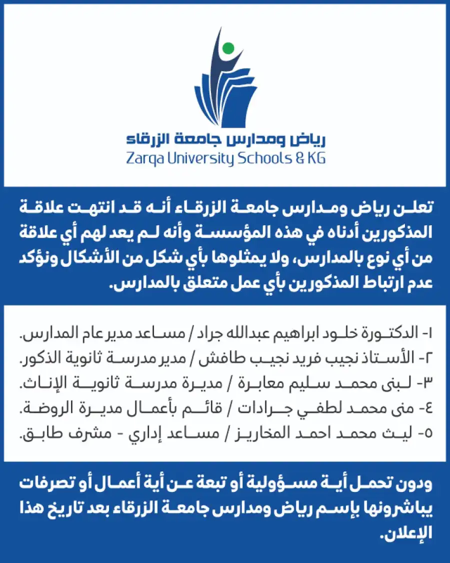 مدار الساعة,مناسبات أردنية,جامعة الزرقاء