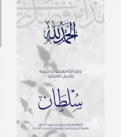 سلطان.. ضيف جديد في بيت محمد