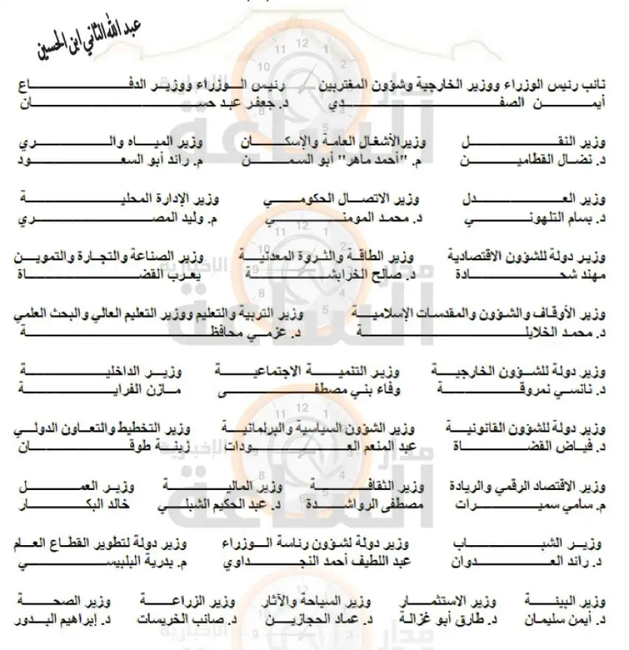 مدار الساعة,الإرادة الملكية السامية