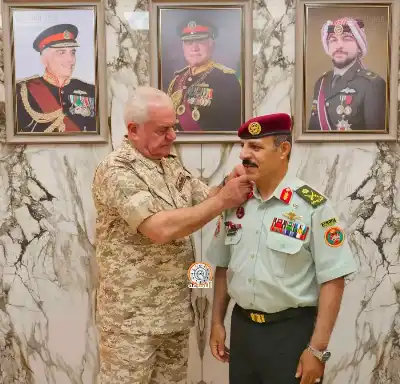 عوض باشا الطهاروة يشكر الملك وولي