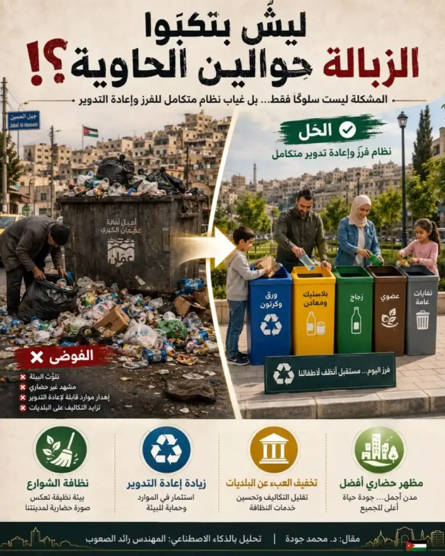 النفايات المتناثرة حول الحاويات.. هل المشكلة