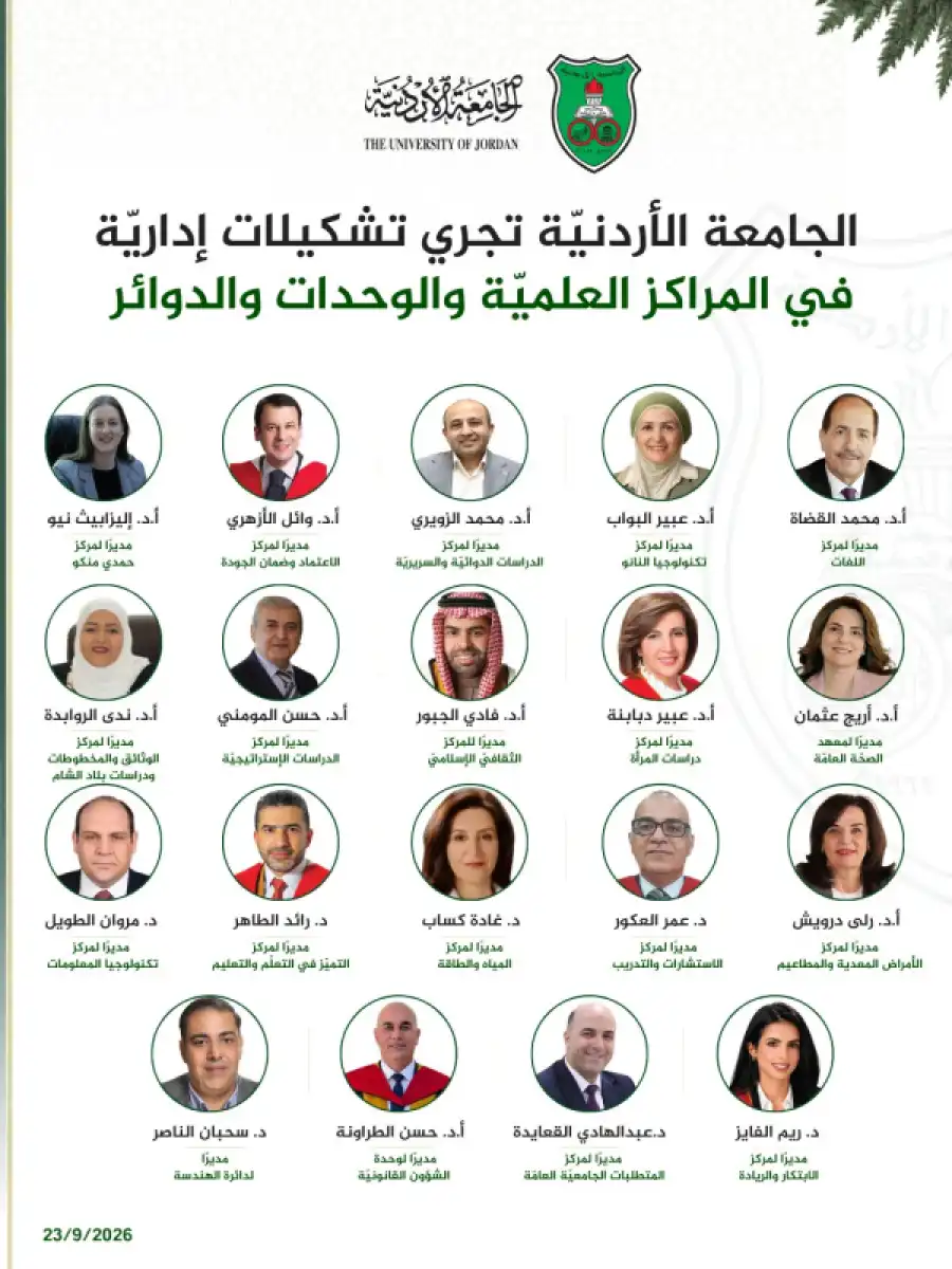مدار الساعة,أخبار الجامعات الأردنية,الجامعة الأردنية