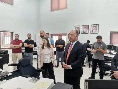 السعايدة يتفقد مركز عمليات شركة توزيع
