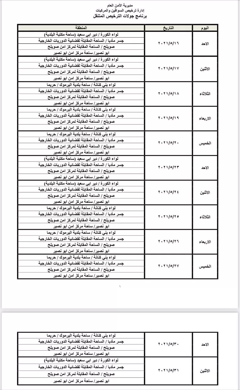 مدار الساعة,أخبار الأردن,اخبار الاردن,إدارة ترخيص السواقين والمركبات