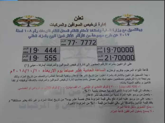 مدار الساعة,أخبار الأردن,اخبار الاردن,وزارة المالية,إدارة ترخيص السواقين والمركبات,إدارة الترخيص