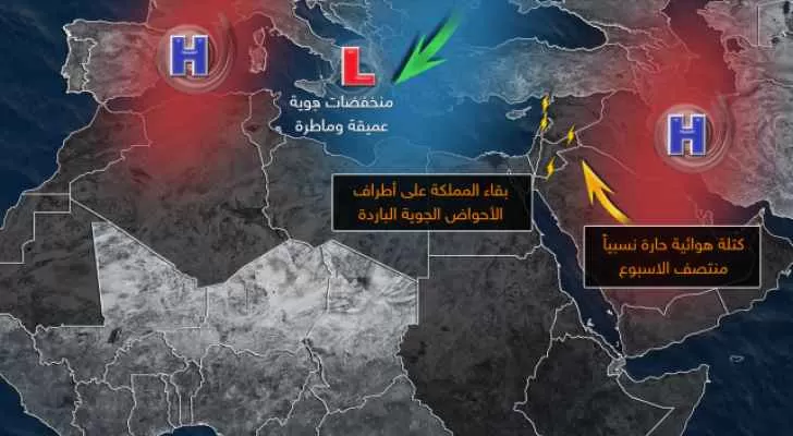 مدار الساعة,الطقس في الأردن اليوم,طقس الأردن,طقس العرب,طقس العرب الاردن,درجات الحرارة,البحر الميت