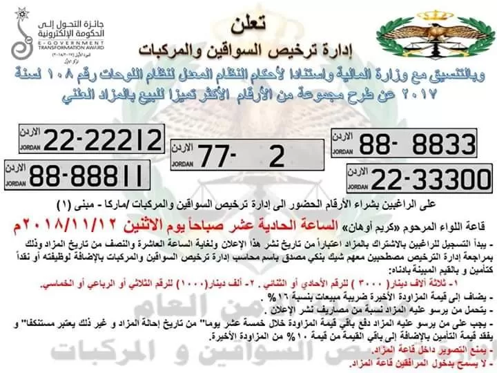 مدار الساعة,أخبار الأردن,اخبار الاردن,وزارة المالية,إدارة ترخيص السواقين والمركبات,إدارة الترخيص