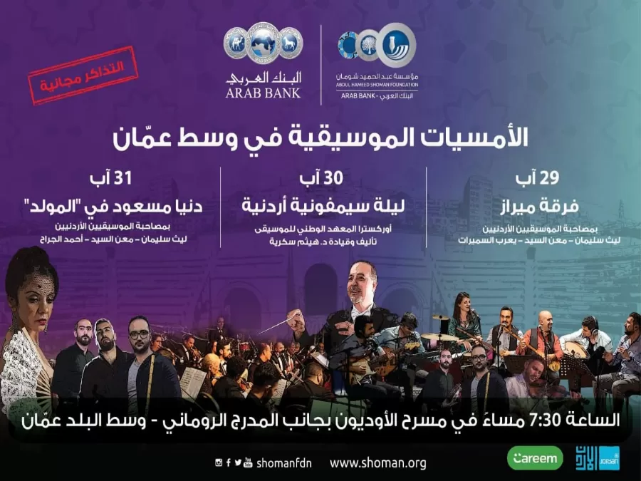 مدار الساعة,أخبار ثقافية,وزارة السياحة والآثار,وزارة السياحة,البنك العربي,مؤسسة عبد الحميد شومان